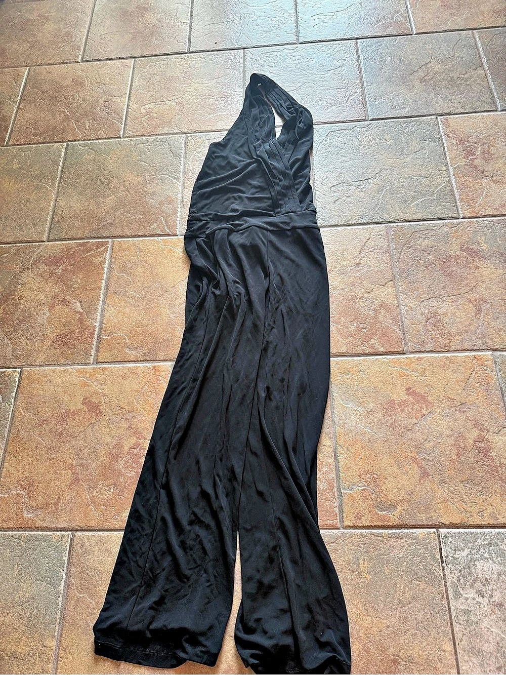 Black Halter Wide-Leg Jumpsuit Like New